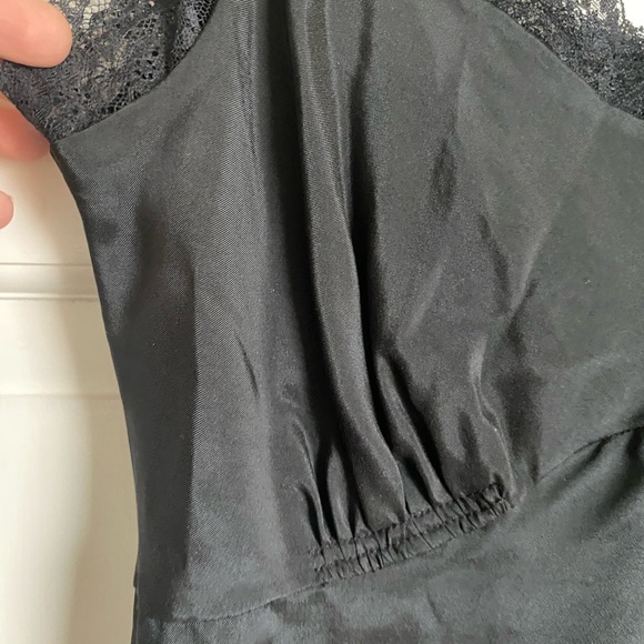 Simone Rocha Black Slip Midi Dress Lace Details Size UK 8/US 4 - Picture 11 of 14